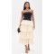 Elegant Sexy Bandeau Neckline Sleeveless Backless Ruffle Tight Waist Tiered Skirt