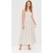 Sample Elegant Bandeau Neckline Sleeveless Backless Solid Color Stripe Pattern Dress