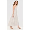Sample Elegant Bandeau Neckline Sleeveless Backless Solid Color Stripe Pattern Dress