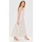 Sample Elegant Bandeau Neckline Sleeveless Backless Solid Color Stripe Pattern Dress