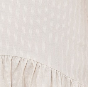 Sample Elegant Bandeau Neckline Sleeveless Backless Solid Color Stripe Pattern Dress