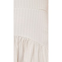 Sample Elegant Bandeau Neckline Sleeveless Backless Solid Color Stripe Pattern Dress