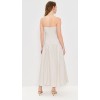Sample Elegant Bandeau Neckline Sleeveless Backless Solid Color Stripe Pattern Dress