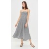 Daily Sample Camisole Sleeveless Checkered Pattern Backless Tight  Waist Casual Dress