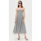 Daily Sample Camisole Sleeveless Checkered Pattern Backless Tight  Waist Casual Dress