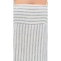 Sample Daily Camisole Sleeveless Square Neckline Stripe Pattern Backless Casual Dress