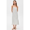 Sample Daily Camisole Sleeveless Square Neckline Stripe Pattern Backless Casual Dress