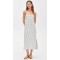 Sample Daily Camisole Sleeveless Square Neckline Stripe Pattern Backless Casual Dress
