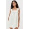 Cute Sample Square Neckline Sleeveless Tie At Bust Floral Pattern Casual Dress