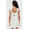 Cute Sample Square Neckline Sleeveless Tie At Bust Floral Pattern Casual Dress