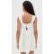 Cute Sample Square Neckline Sleeveless Tie At Bust Floral Pattern Casual Dress