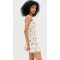 Sample Cute Bandeau Neckline Sleeveless Ruffle Tight  Waist Floral Pattern Casual Dress