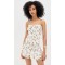 Sample Cute Bandeau Neckline Sleeveless Ruffle Tight  Waist Floral Pattern Casual Dress