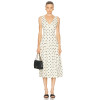 2025 New Fashion High quality V neckline Polka Dot Backless Hot sale Woman's Midi Dress