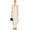 2025 New Fashion High quality V neckline Polka Dot Backless Hot sale Woman's Midi Dress