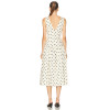 2025 New Fashion High quality V neckline Polka Dot Backless Hot sale Woman's Midi Dress