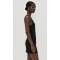 Elegant Sample Square Neckline Sleeveless Tight Waist Solid Color Casual Dress