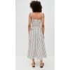 Sample Daily Camisole Smocked Elastic Bodice Sleeveless Stripe Pattern Casual Dress