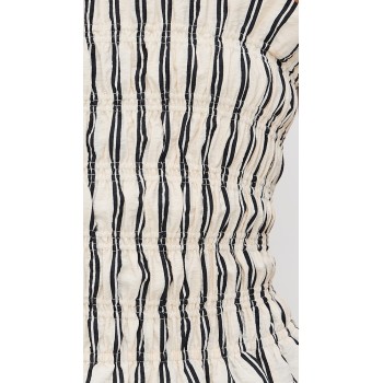 Sample Daily Camisole Smocked Elastic Bodice Sleeveless Stripe Pattern Casual Dress