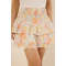 Customized Fashionable High quality New style Print floral Pleat High quality Woman's Mini Dress