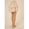 Customized Fashionable High quality New style Print floral Pleat High quality Woman's Mini Dress