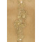 High quality Fashionable Mesh fabric V neck Sexy Gold-tone Hot sale Woman's Mini Dress