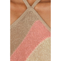 Ladies Sexy Elegant Halter neckline Backless Sleeveless Translucence Woman's Long Dress