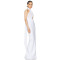 Halter neck Gown Sheer mesh Cut out Detail Bodycon Minimalist Draped Sash Woman's Long Dress