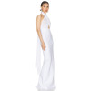 Halter neck Gown Sheer mesh Cut out Detail Bodycon Minimalist Draped Sash Woman's Long Dress