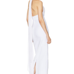 Halter neck Gown Sheer mesh Cut out Detail Bodycon Minimalist Draped Sash Woman's Long Dress