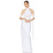 Halter neck Gown Sheer mesh Cut out Detail Bodycon Minimalist Draped Sash Woman's Long Dress
