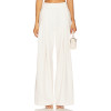 Exquisite Customized Simple Elegant White High Waisted Wide Leg Trousers