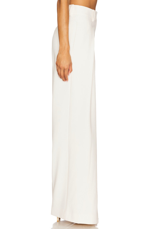 Exquisite Customized Simple Elegant White High Waisted Wide Leg Trousers