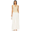 Exquisite Customized Simple Elegant White High Waisted Wide Leg Trousers