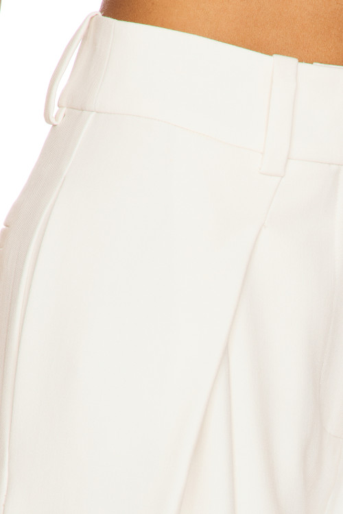 Exquisite Customized Simple Elegant White High Waisted Wide Leg Trousers