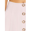 Exquisite Fashionable Elegant Sweet Style Pink Buttoned Pleated Mini Skirt