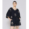 Sample Handsome Batwing Sleeve V-Neckline Embroidered And Beaded Casual Tops
