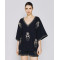 Sample Handsome Batwing Sleeve V-Neckline Embroidered And Beaded Casual Tops