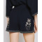 Daily Sample High Waist Side Pocket Elastic Waistband Embroidered Casual Pants