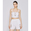 OEM Custom Women's Sexy Sample Camisole with Square Neckline, Embroidery Design in Solid Colors
