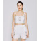 OEM Custom Women's Sexy Sample Camisole with Square Neckline, Embroidery Design in Solid Colors
