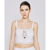 OEM Custom Women's Sexy Sample Camisole with Square Neckline, Embroidery Design in Solid Colors