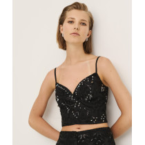 Elegant Sexy V-Neckline Camisole Embroidery With Rhinestones And Sequins Casual Tops