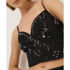 Elegant Sexy V-Neckline Camisole Embroidery With Rhinestones And Sequins Casual Tops