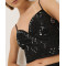 Elegant Sexy V-Neckline Camisole Embroidery With Rhinestones And Sequins Casual Tops