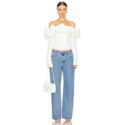 Fashionable Hot sale High quality Off shoulder Long sleeve Sexy Elegant Woman's Blouses