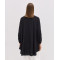 Daily Elegant Band Collar Long Puffed Sleeve Solid Color Asymmetrical Hemline Casual Tops