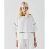Sample Daily Boat Neckline Piping Details Batwing Sleeve Casual Dress