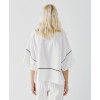 Sample Daily Boat Neckline Piping Details Batwing Sleeve Casual Dress