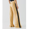 Sport Sample High Waist Side Pocket Elastic Wide Leg Belt loops Casual Pants